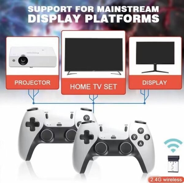 Wireless Game Console with HDMI Output – Includes 2 Controllers & Accessories - Image 4