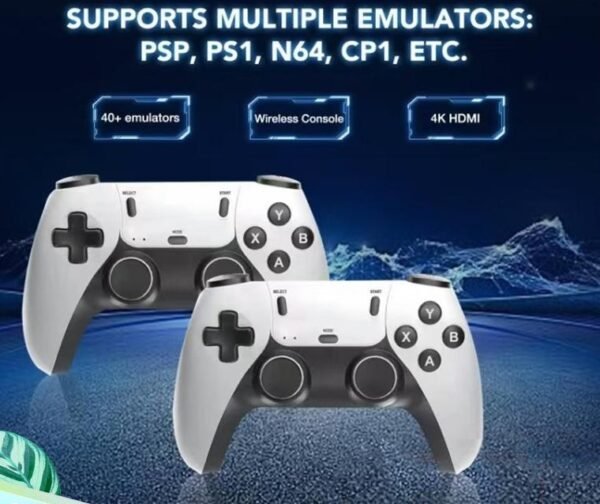 Wireless Game Console with HDMI Output – Includes 2 Controllers & Accessories